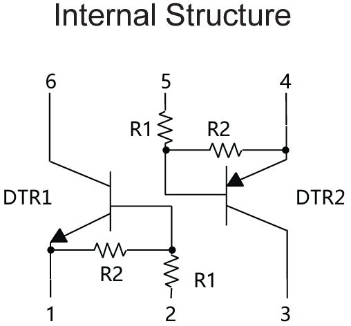 Micro Commercial Components (MCC) UMD2NHE3 NPN & PNP Digital Transistor
