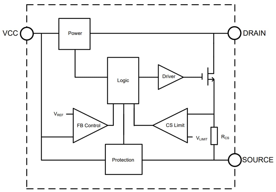 Block Diagram - Diodes Incorporated AL17052 700V Buck Converter