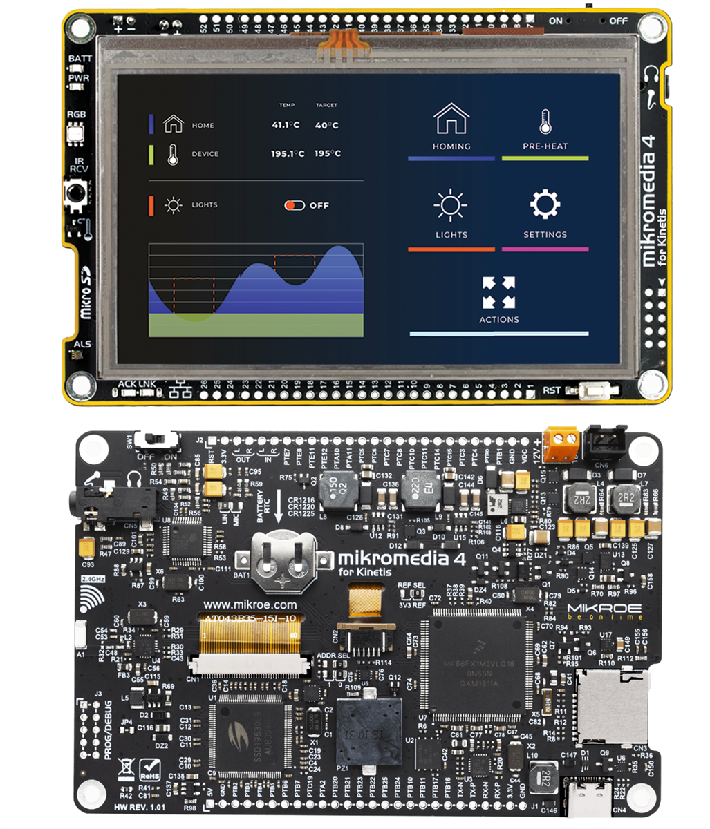 Mikroe MIKROE-6212 Mikromedia 4 for Kinetis Resistive