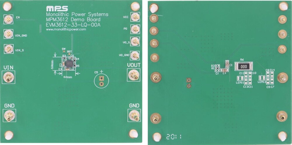 Monolithic Power Systems (MPS) EVM3612-33-LQ-00A Evaluation Board