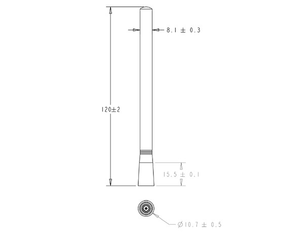 TE Connectivity / Linx Technologies L000502-x Single-Band Monopole LTE/5G Antennas