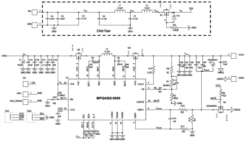 Monolithic Power Systems (MPS) EVQ4262 Evaluation Board