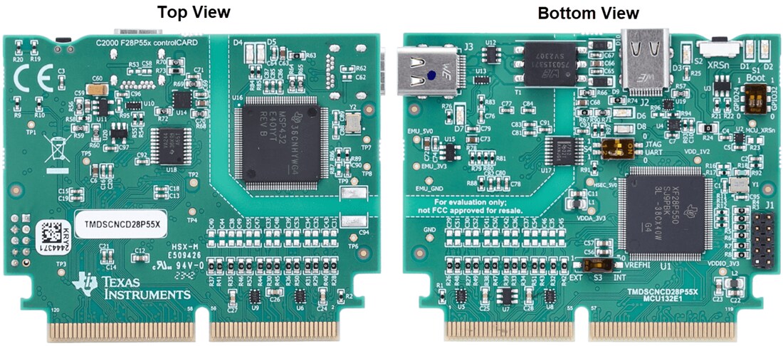 Mechanical Drawing - Texas Instruments TMDSCNCD28P55X controlCARD Evaluation Module