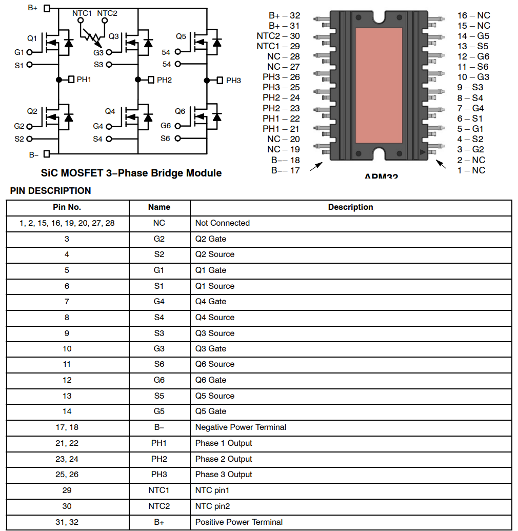 onsemi NVXK2VR40WXT2 Silicon Carbide (SiC) Module