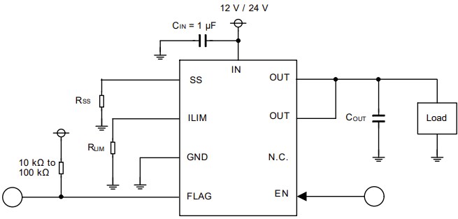 Application Circuit Diagram - ROHM Semiconductor BV1HALA5EFJ Load Switch IC