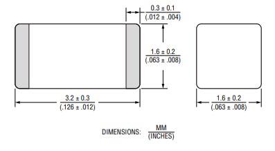 Mechanical Drawing - Bourns GDT21 2-Electrode GDT Surge Arrestors