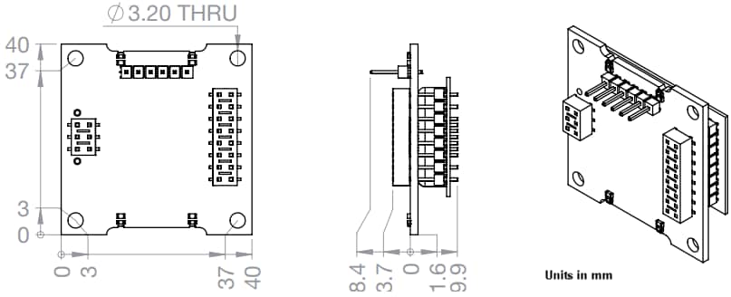 Mechanical Drawing - RFbeam K-LD7 Evaluation Kit