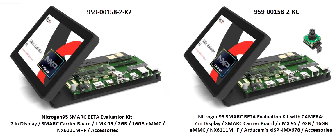 Ezurio Nitrogen95 SMARC® SOM i.MX 95 Evaluation Kits