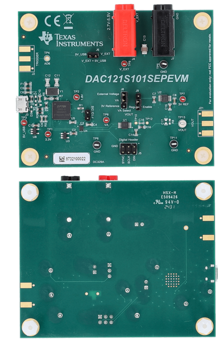 Texas Instruments DAC121S101SEPEVM Evaluation Module
