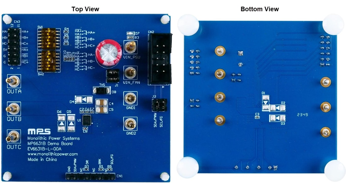 Mechanical Drawing - Monolithic Power Systems (MPS) EV6631B-L-00A Driver Evaluation Board