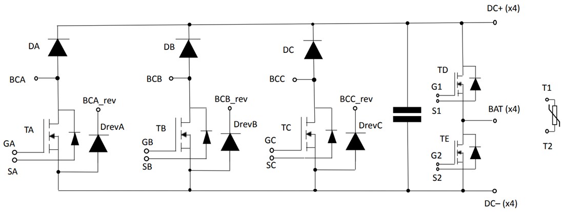 Schematic - STMicroelectronics A2TBH45M65W3-FC Power Module