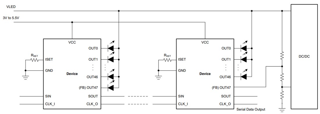 Schematic - Texas Instruments TLC69629-Q1 48-Channel LED Drivers