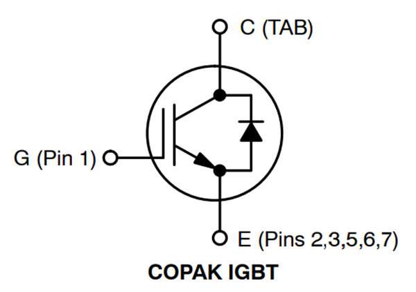 Schematic - onsemi AFGBG70T65SQDC N-Channel Field Stop IV IGBT