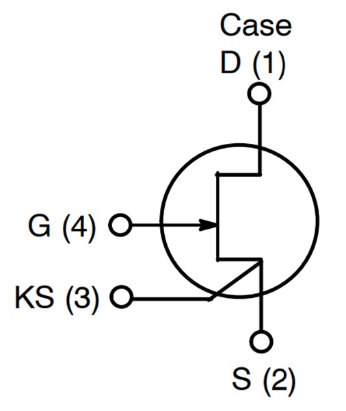 Schematic - onsemi UF3N120007K4S 1200V JFET N-Channel Transistor