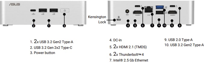 Asus NUC 15 PRO+ Elegant Mini PCs