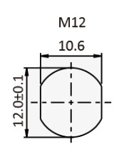 Mechanical Drawing - Amphenol LTW M12 B-Code Circular Metric Connectors