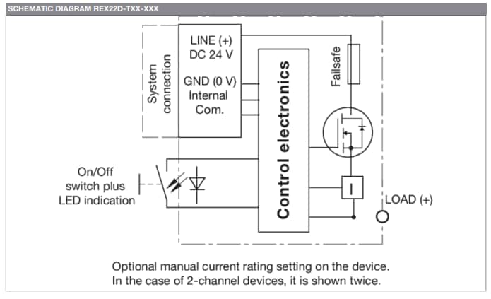 Schematic - E-T-A Circuit Breakers REX22D-T Intelligent Electronic Circuit Protectors