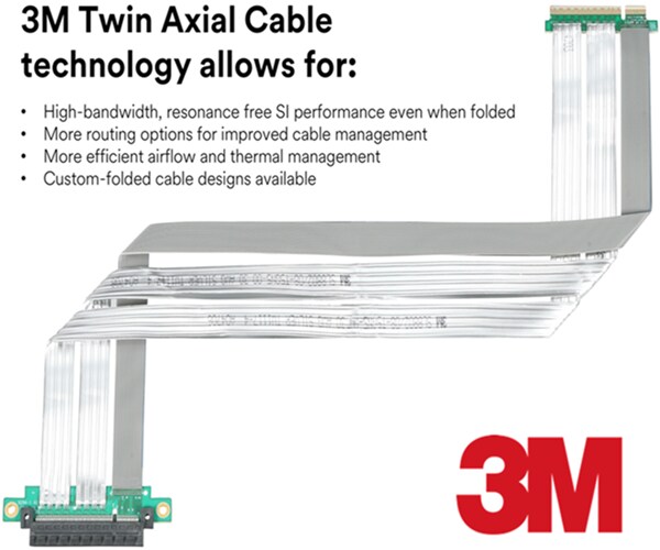3M 8KDx Twin Axial PCIe Extender Assemblies