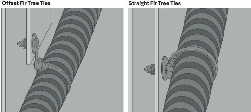 Mechanical Drawing - Avery Dennison Oval/Offset Hole Fir Tree Ties